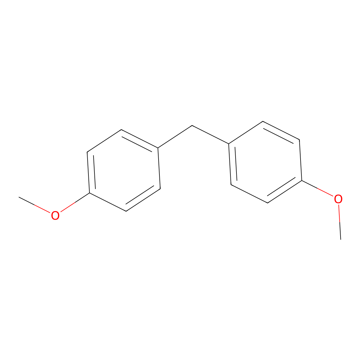 1,1'-Methylenebis(4-methoxybenzene) molecular structure, CAS 726-18-1