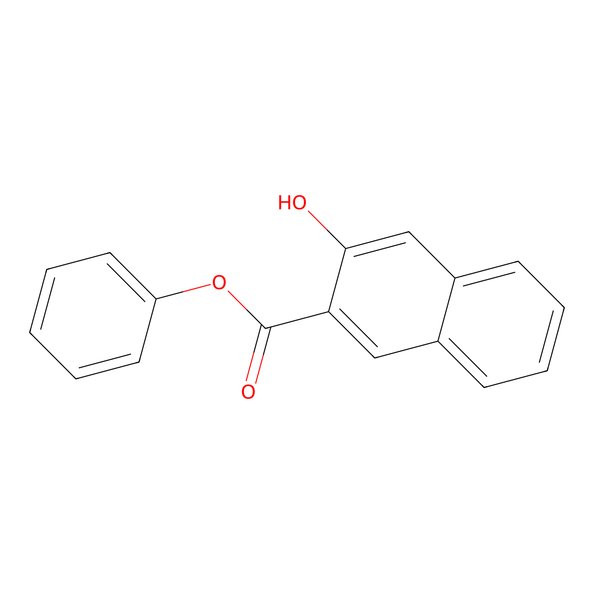 Phenyl 2-hydroxy-3-naphthoate molecular structure, CAS 7260-11-9