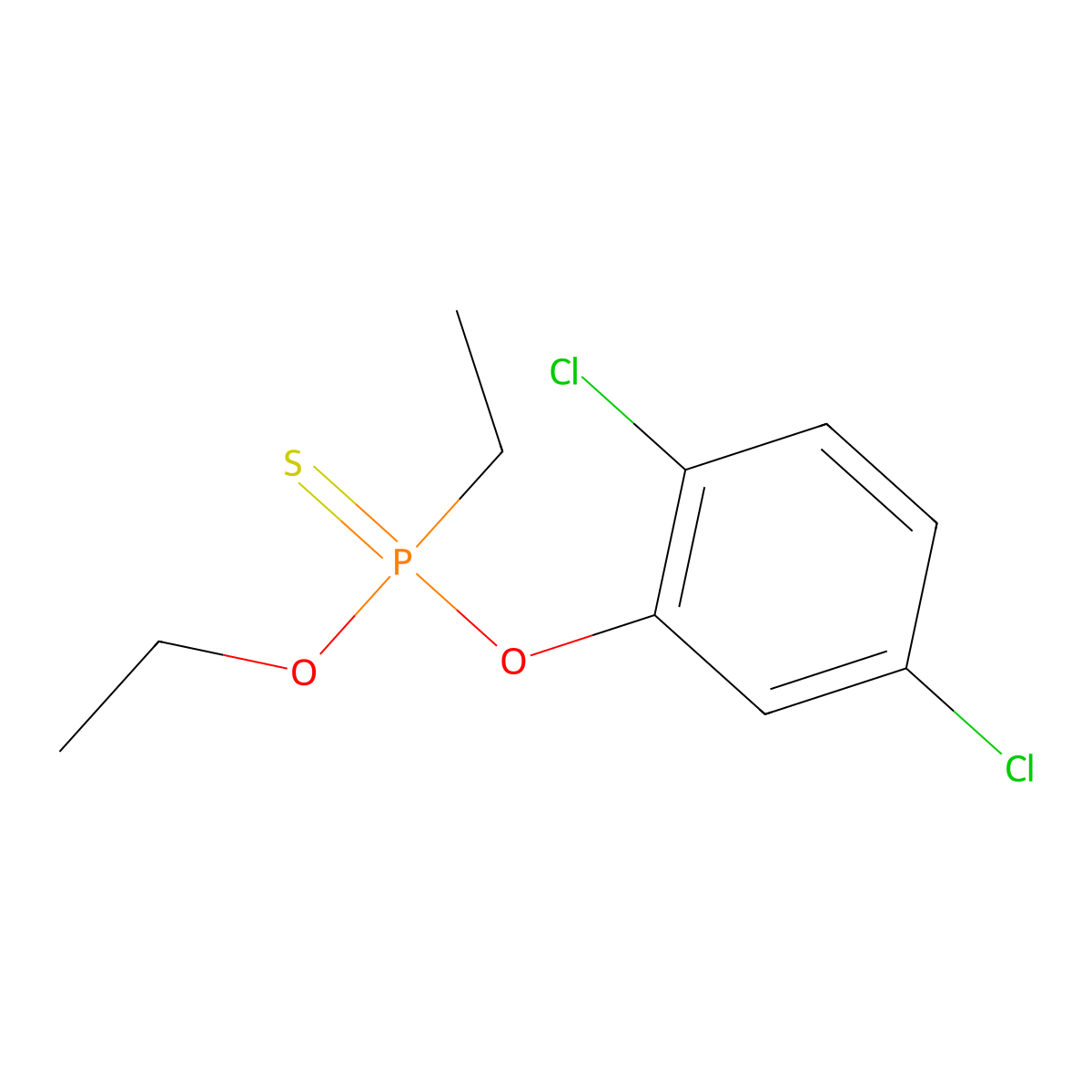Phosphonothioic acid, ethyl-, O-2,5-dichlorophenyl O-ethyl ester molecular structure, CAS 7260-35-7