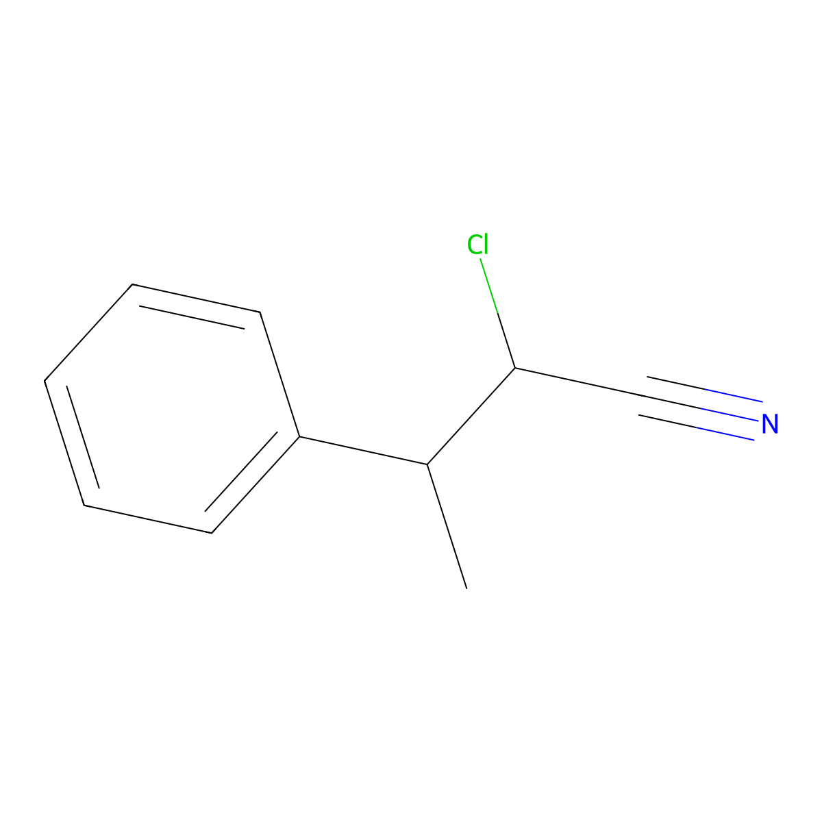 2-Chloro-3-phenylbutanenitrile molecular structure, CAS 72600-01-2
