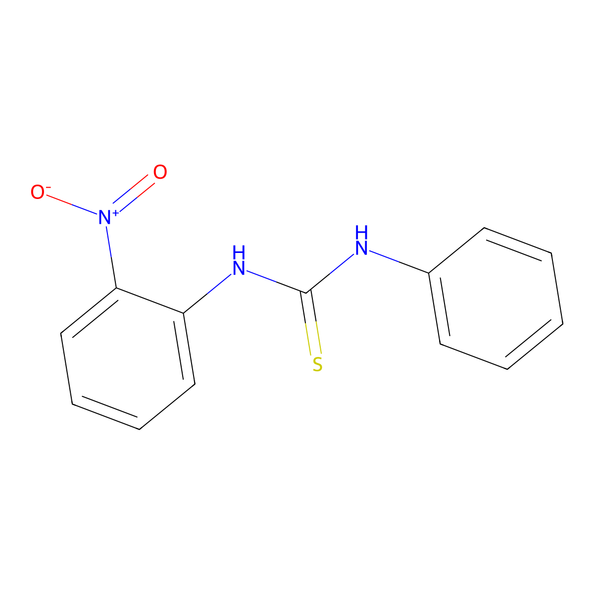 1-(2-Nitrophenyl)-3-phenyl-2-thiourea molecular structure, CAS 72602-73-4