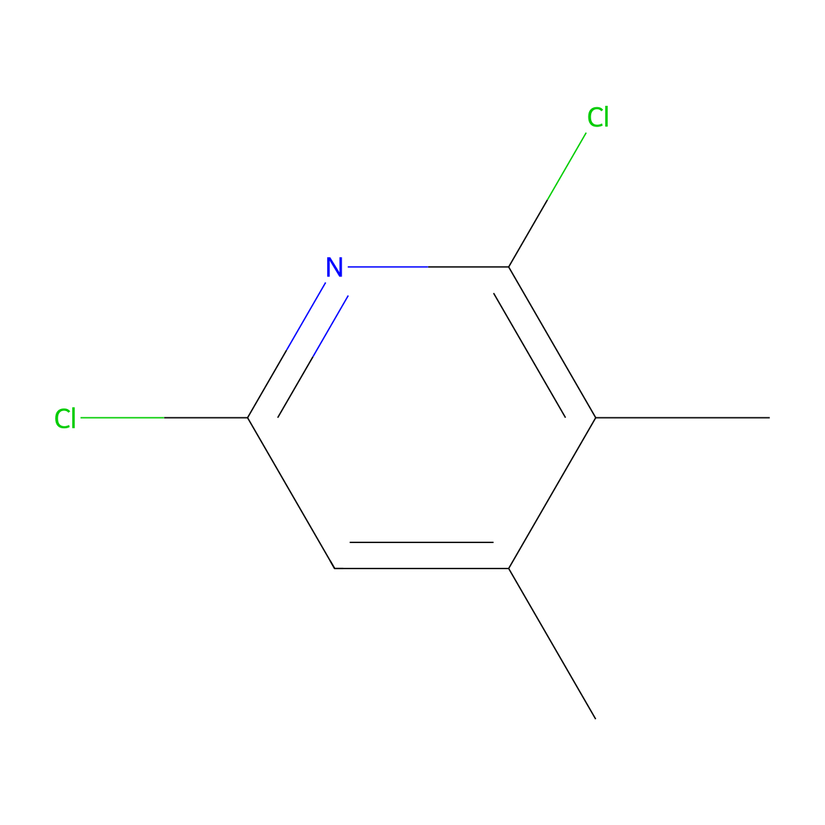 2,6-Dichloro-3,4-dimethylpyridine molecular structure, CAS 72605-55-1