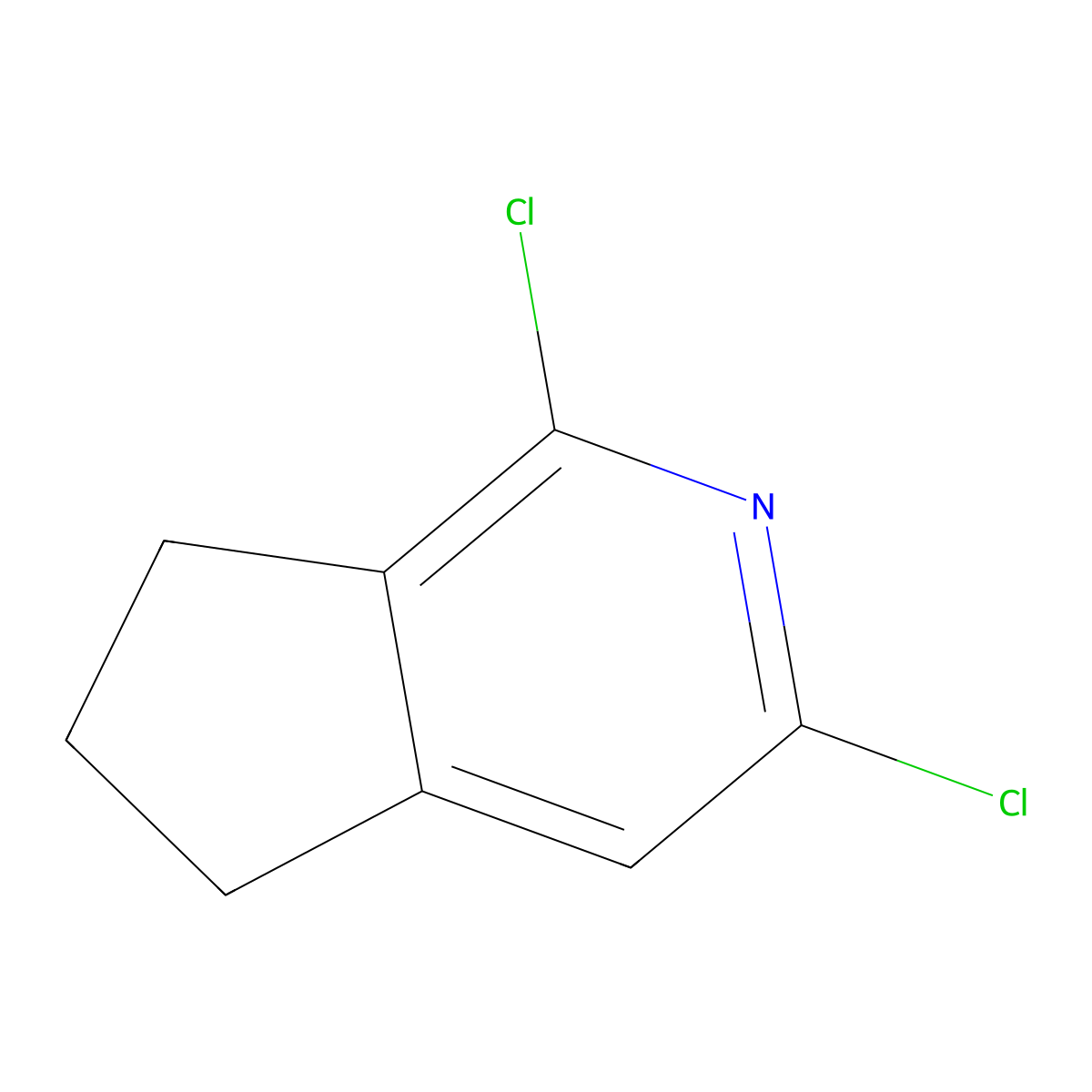 1,3-dichloro-6,7-dihydro-5H-cyclopenta[c]pyridine molecular structure, CAS 72605-56-2