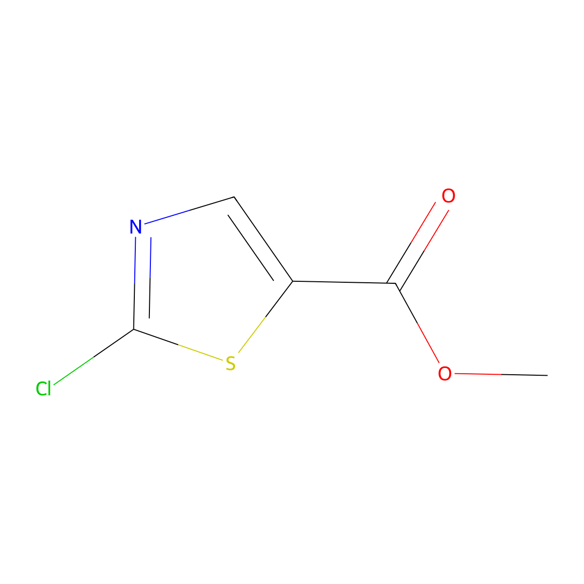 Methyl 2-chloro-1,3-thiazole-5-carboxylate molecular structure, CAS 72605-86-8