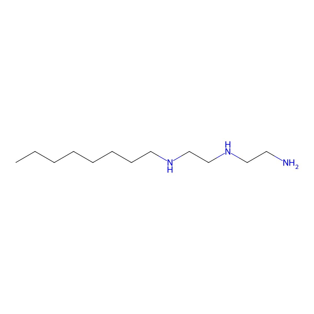 N-(2-Aminoethyl)-N'-octylethylenediamine molecular structure, CAS 7261-59-8