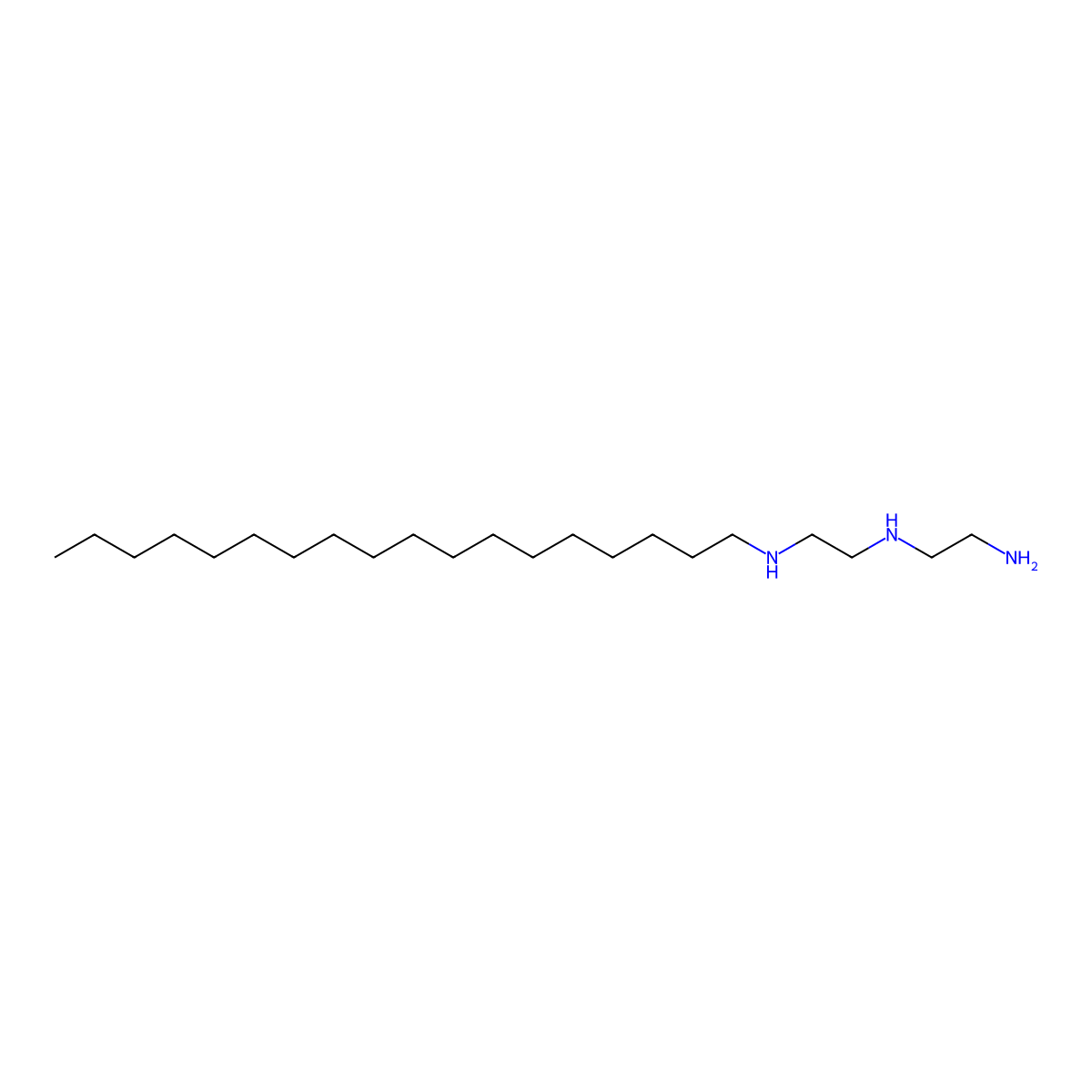 N-(2-aminoethyl)-N'-octadecylethylenediamine molecular structure, CAS 7261-63-4