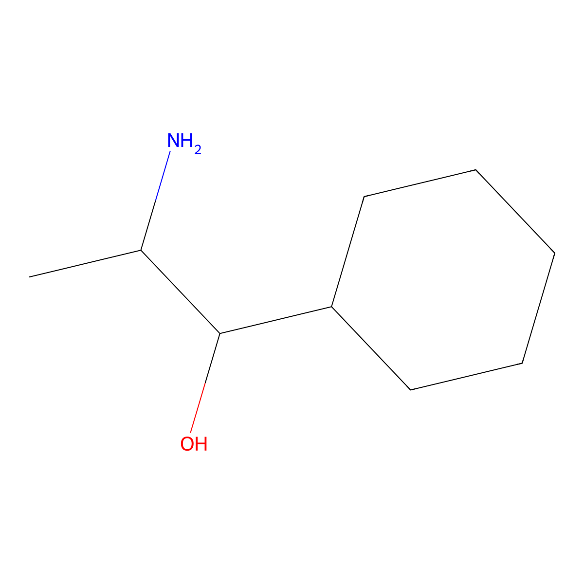 2-Amino-1-cyclohexylpropan-1-ol molecular structure, CAS 726119-92-2