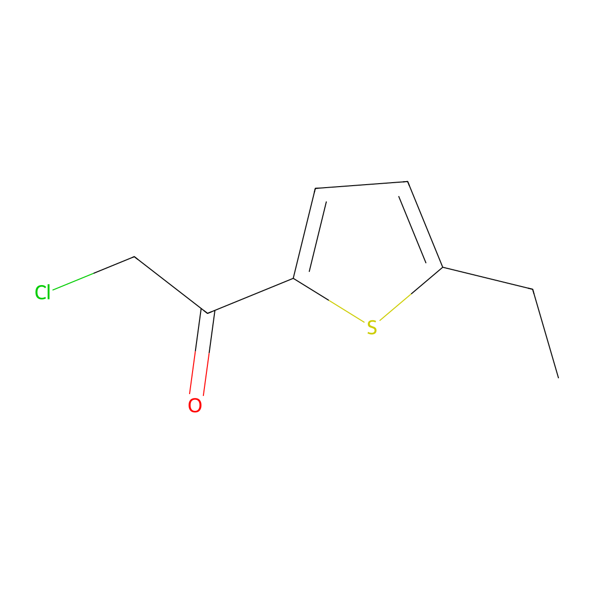 2-Chloro-1-(5-ethylthien-2-yl)ethanone molecular structure, CAS 72612-03-4