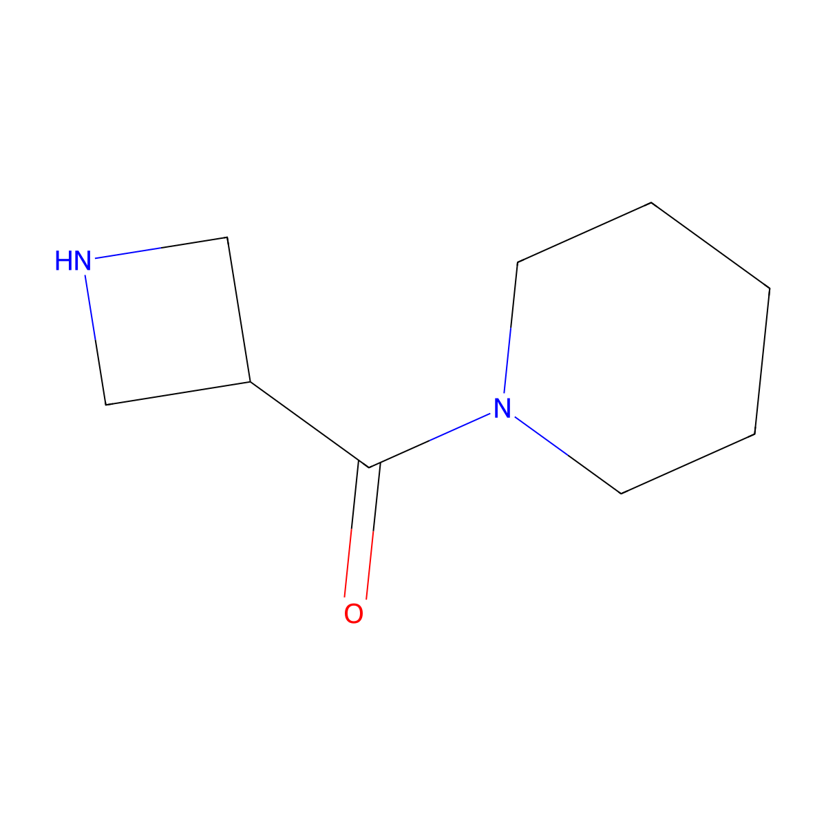Azetidin-3-yl(piperidin-1-yl)methanone molecular structure, CAS 726122-84-5