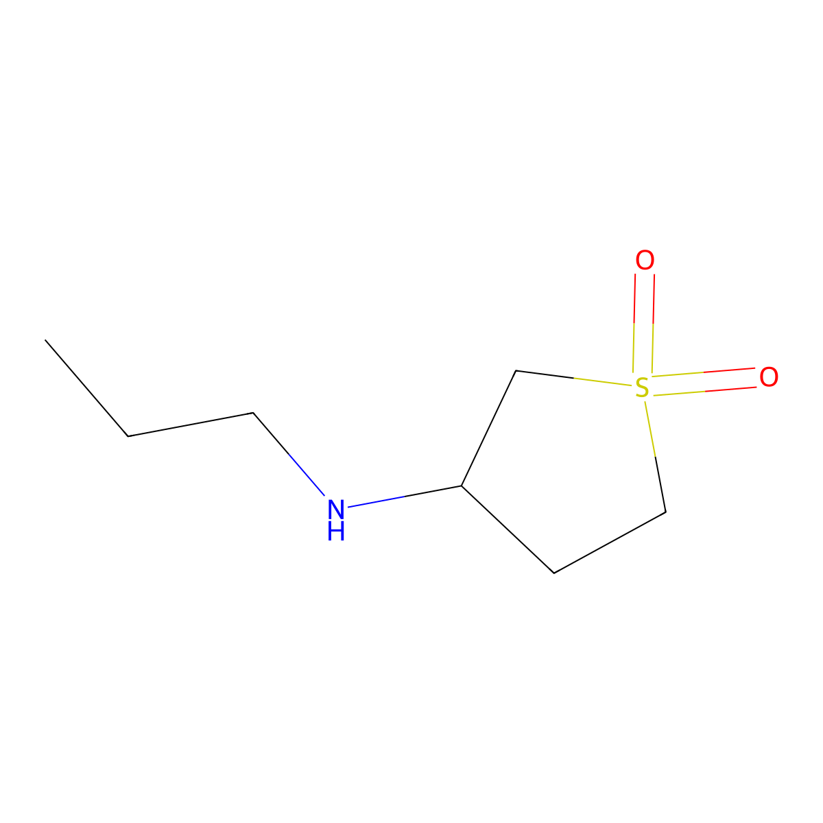 3-(Propylamino)-1lambda6-thiolane-1,1-dione molecular structure, CAS 726125-03-7