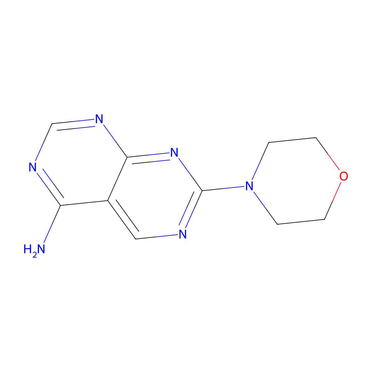 2-Morpholin-4-ylpyrimido[4,5-d]pyrimidin-5-amine molecular structure, CAS 726125-92-4