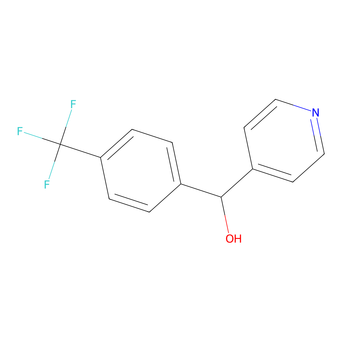 (4-(trifluoroMethyl)phenyl)(pyridin-4-yl)Methanol molecular structure, CAS 726127-34-0