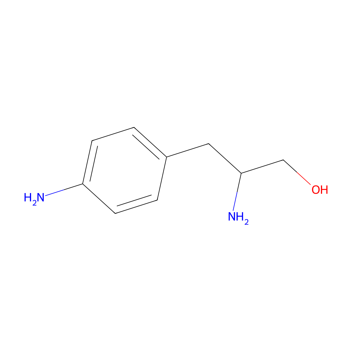 (S)-2-amino-3-(4-aminophenyl)propan-1-ol molecular structure, CAS 726134-79-8