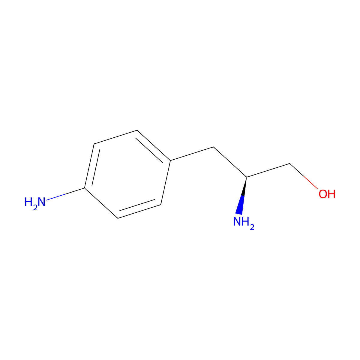 (S)-2-amino-3-(4-aminophenyl)propan-1-ol molecular structure, CAS 726134-79-8