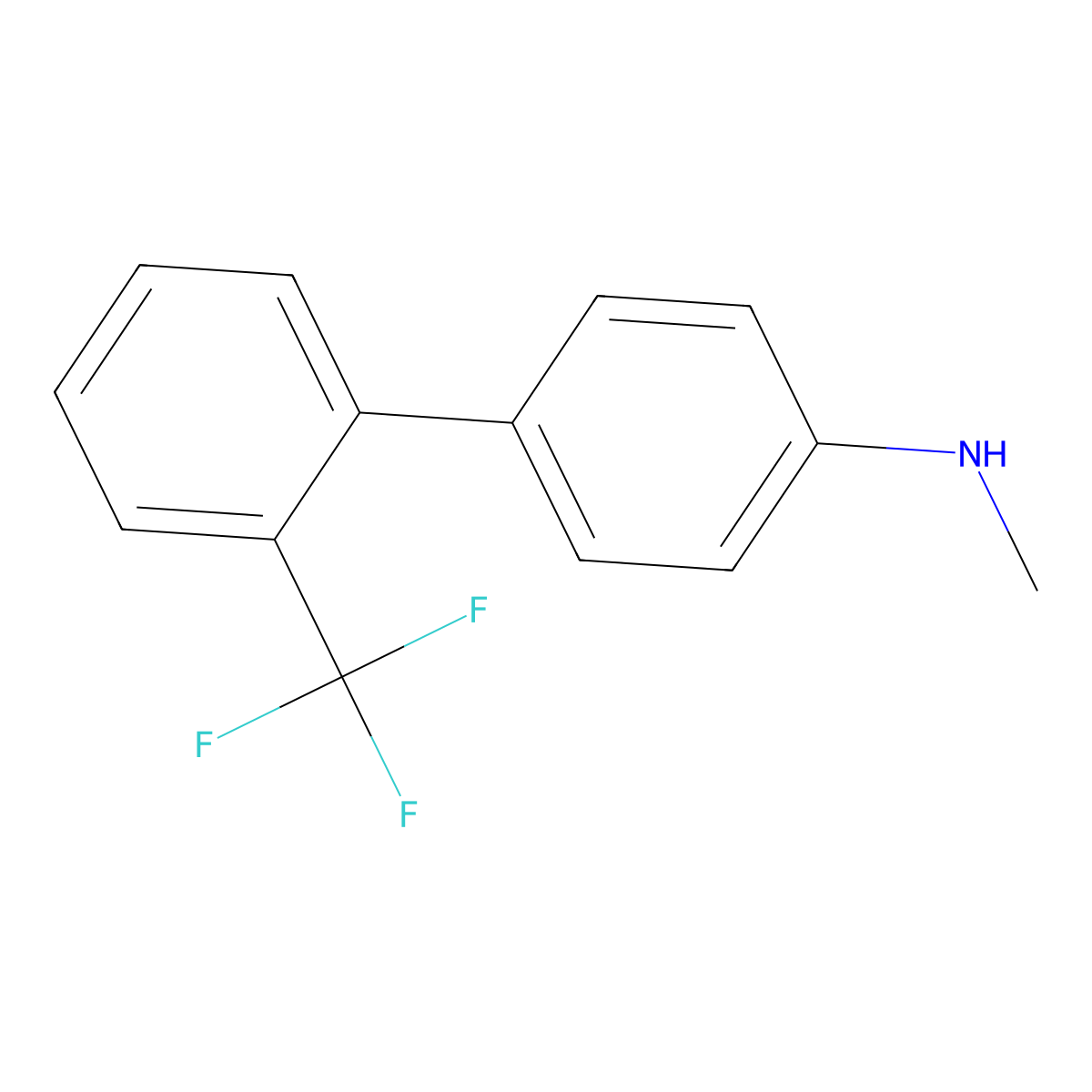 N-methyl-2'-(trifluoromethyl)-[1,1'-biphenyl]-4-amine molecular structure, CAS 726136-55-6