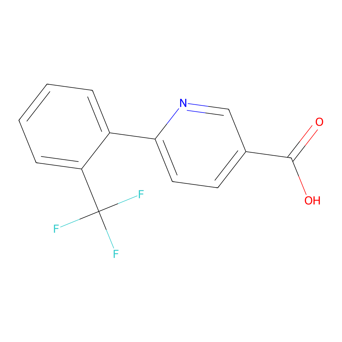 6-(2-(Trifluoromethyl)phenyl)nicotinic acid molecular structure, CAS 726136-58-9