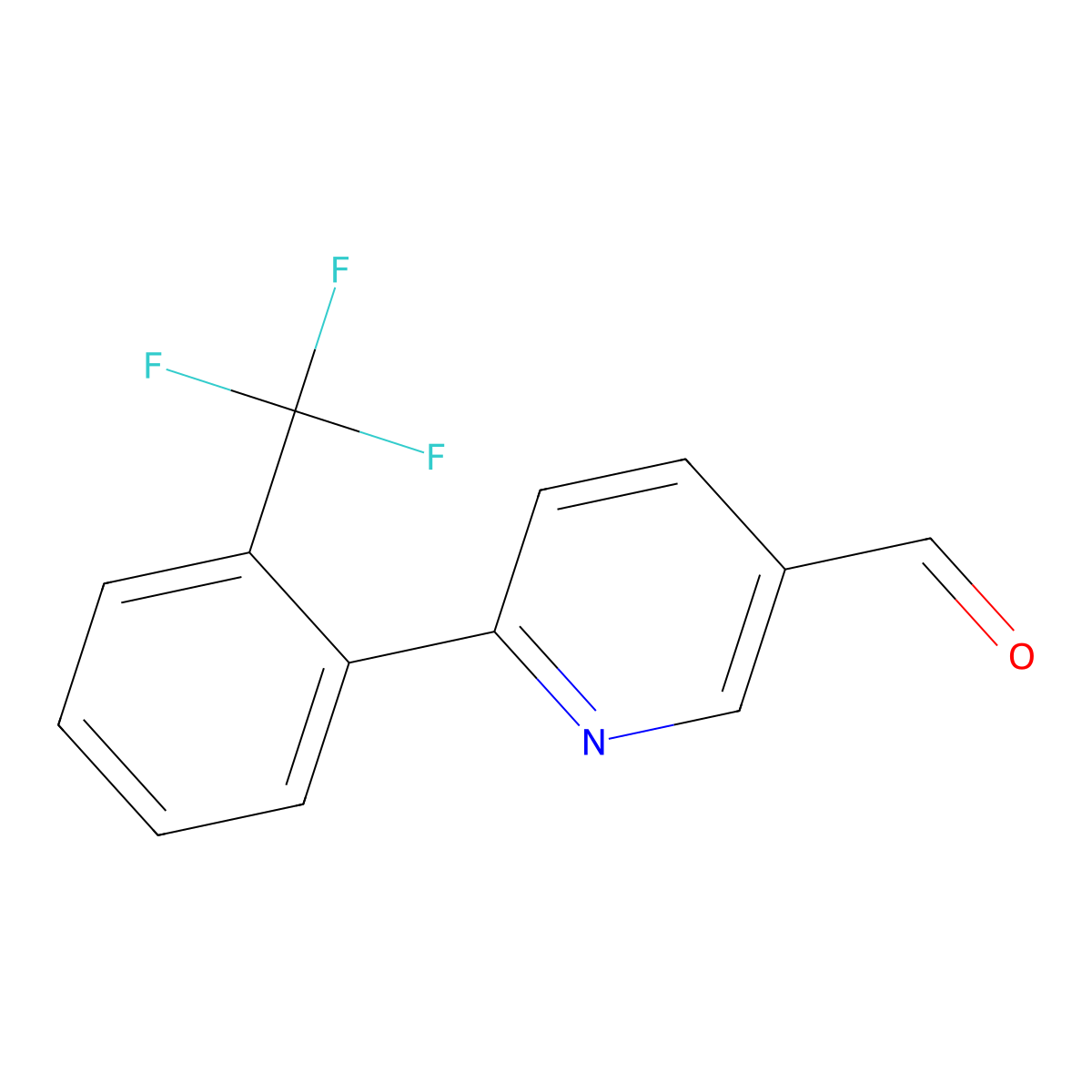 6-(2-(Trifluoromethyl)phenyl)nicotinaldehyde molecular structure, CAS 726136-60-3