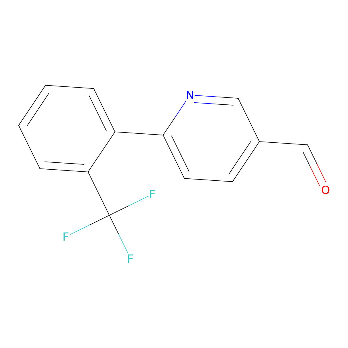 6-(2-(Trifluoromethyl)phenyl)nicotinaldehyde molecular structure, CAS 726136-60-3