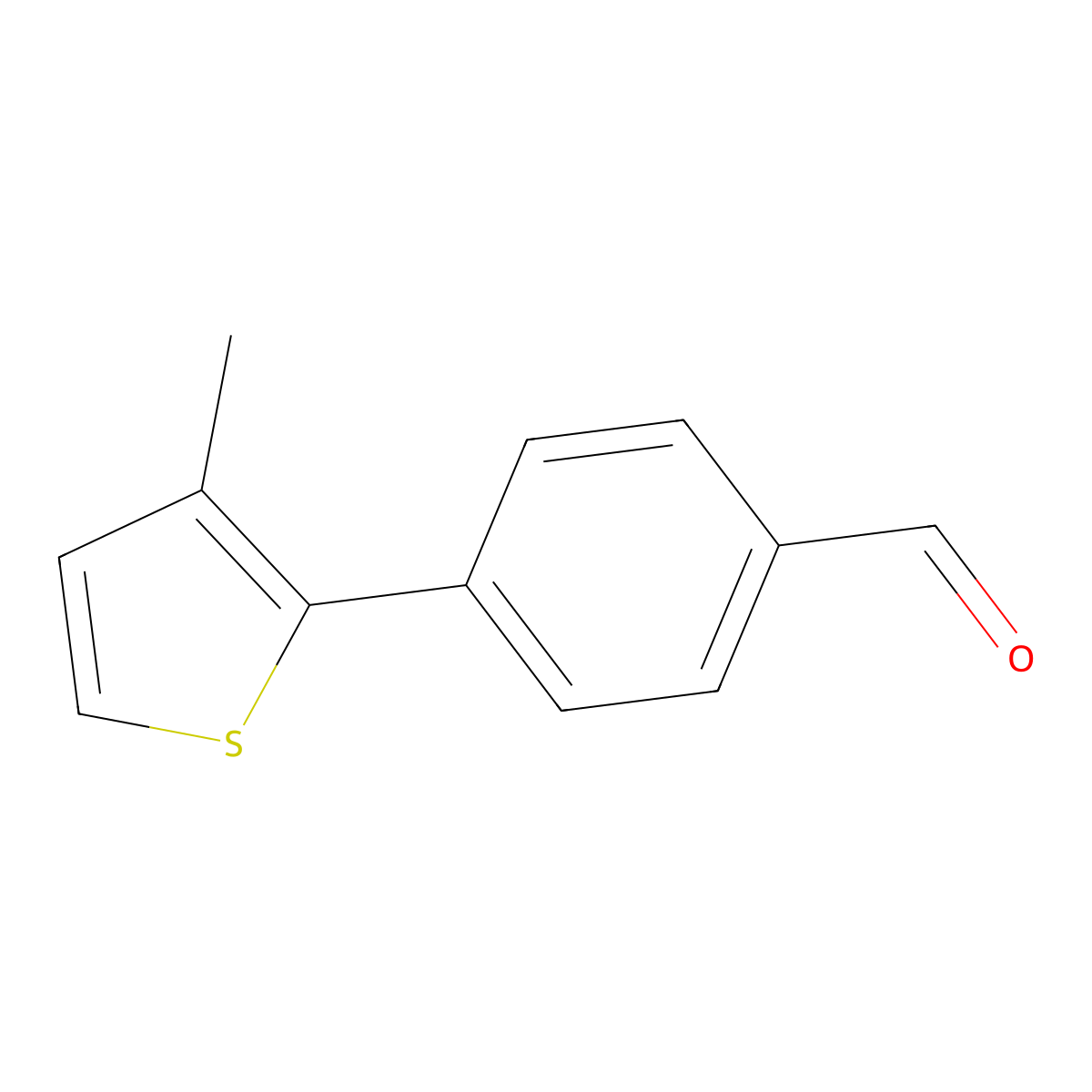 4-(3-Methylthiophen-2-YL)benzaldehyde molecular structure, CAS 726136-68-1