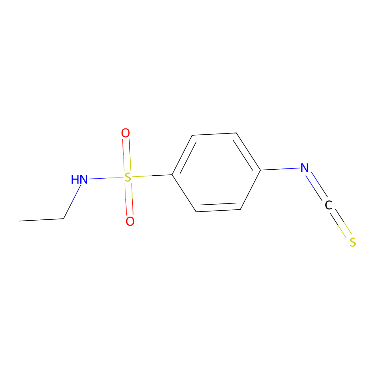 N-ethyl-4-isothiocyanatobenzenesulfonamide molecular structure, CAS 726144-38-3