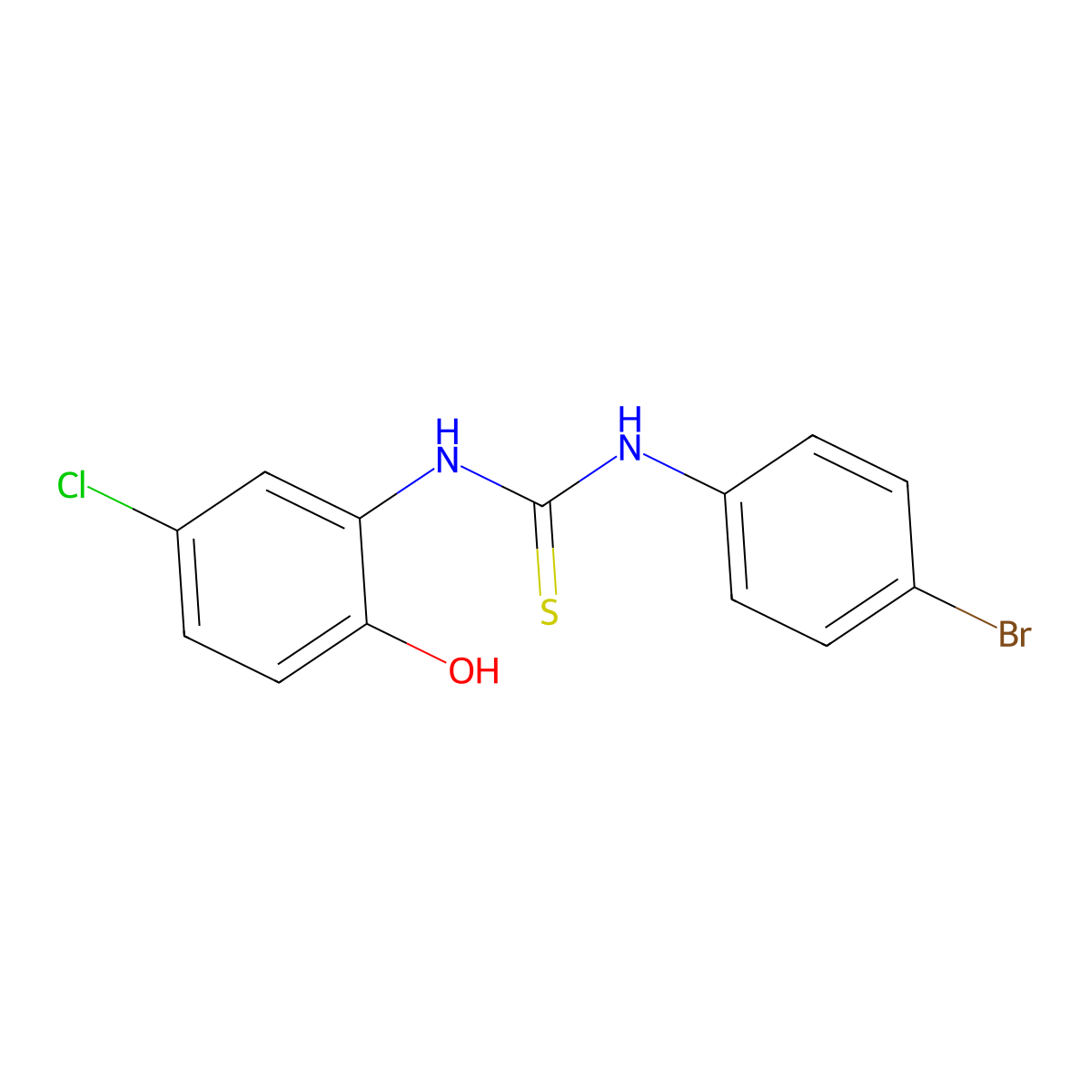 1-(4-Bromophenyl)-3-(5-chloro-2-hydroxyphenyl)thiourea molecular structure, CAS 726144-60-1