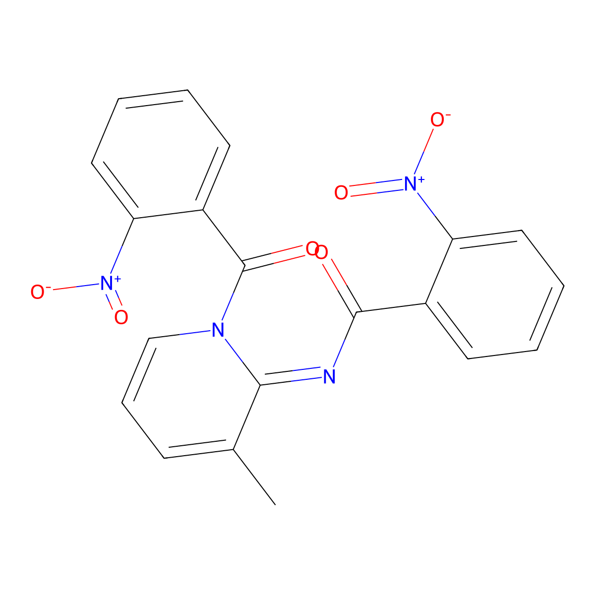 N-[(2E)-3-methyl-1-[(2-nitrophenyl)carbonyl]pyridin-2(1H)-ylidene]-2-nitrobenzamide molecular structure, CAS 726144-97-4