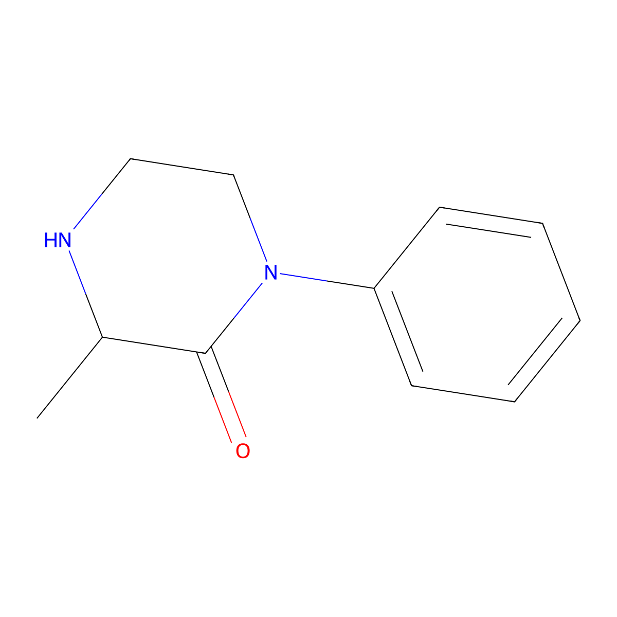 3-Methyl-1-phenylpiperazin-2-one molecular structure, CAS 72615-77-1