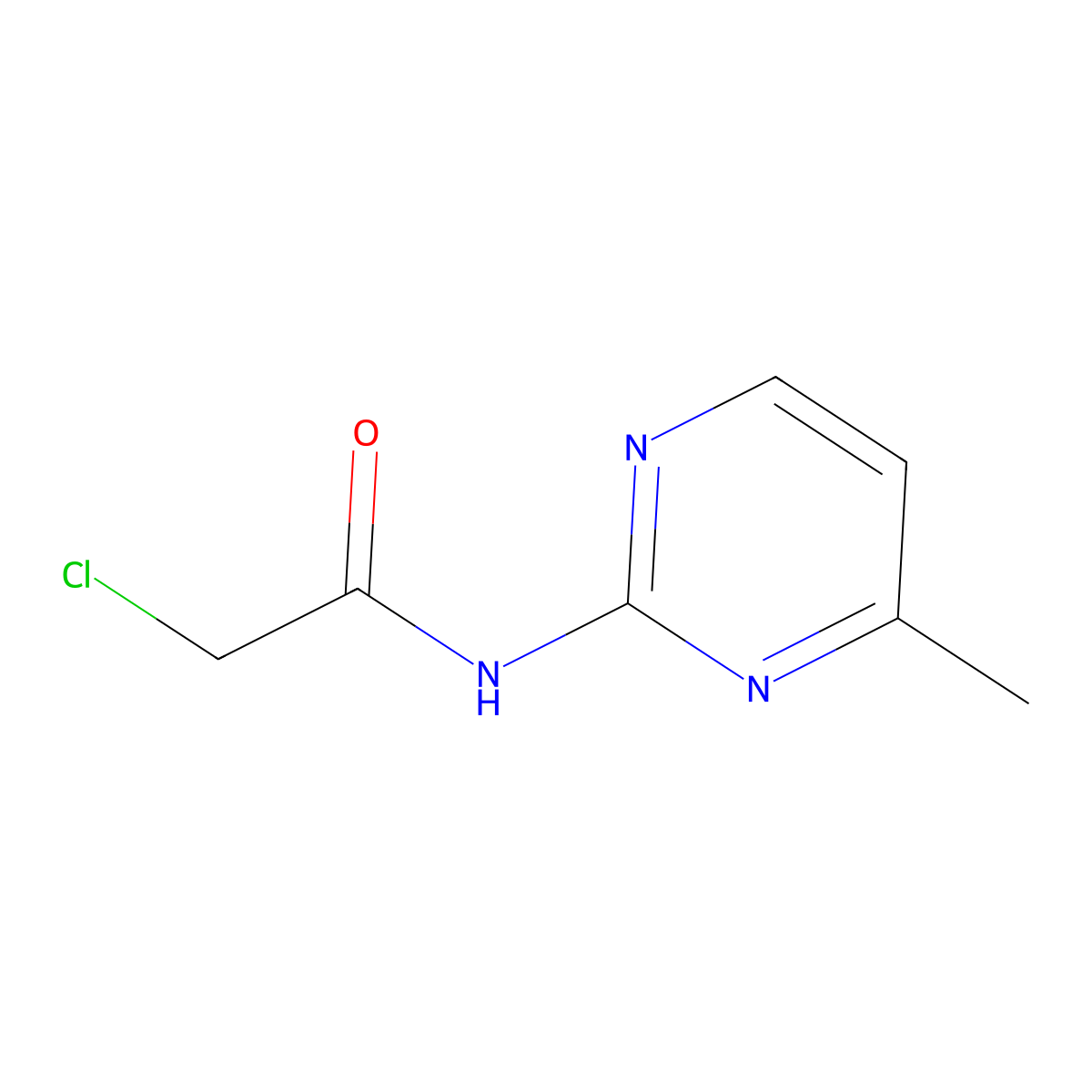 2-chloro-N-(4-methylpyrimidin-2-yl)acetamide molecular structure, CAS 726150-96-5
