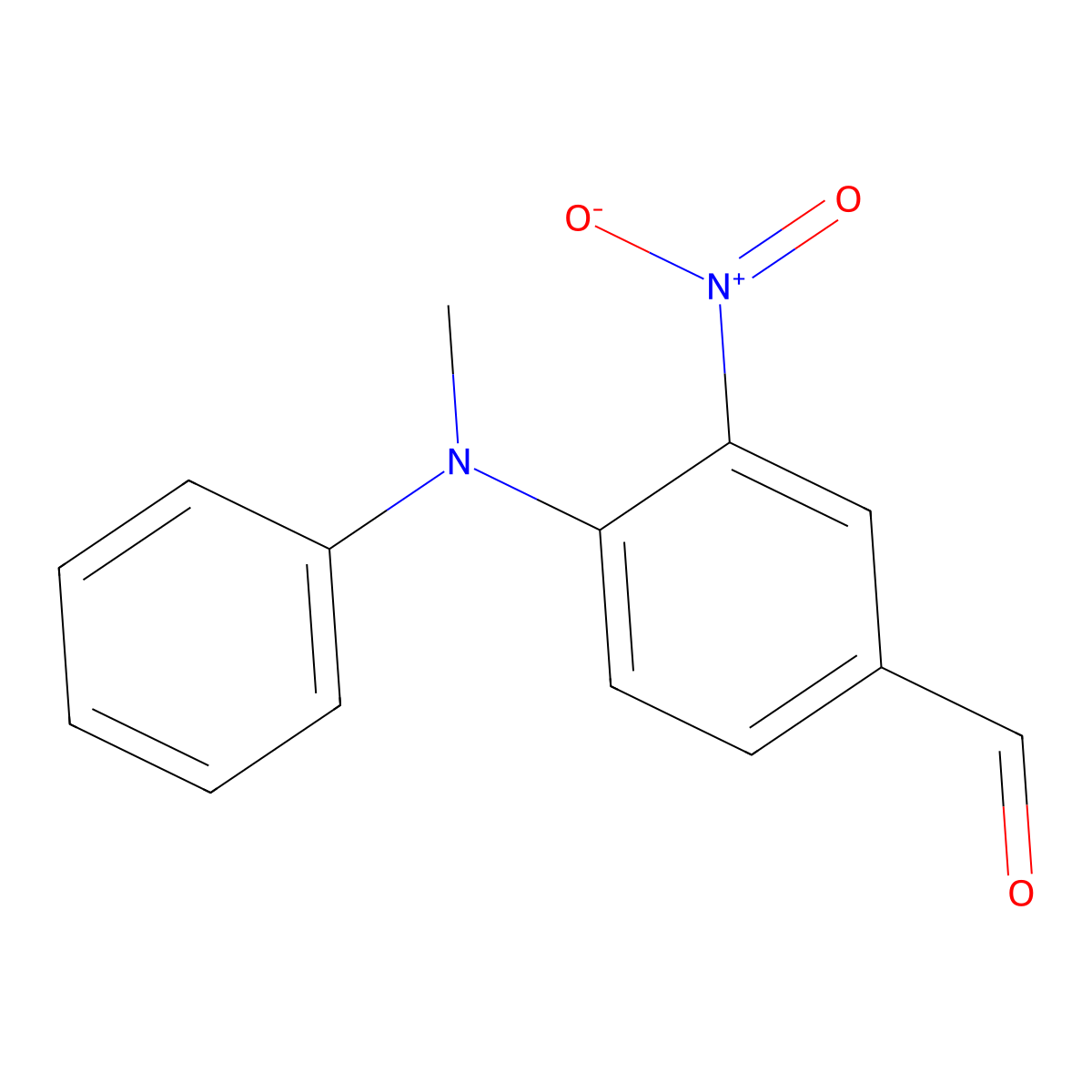 4-(Methyl-phenyl-amino)-3-nitro-benzaldehyde molecular structure, CAS 726151-04-8