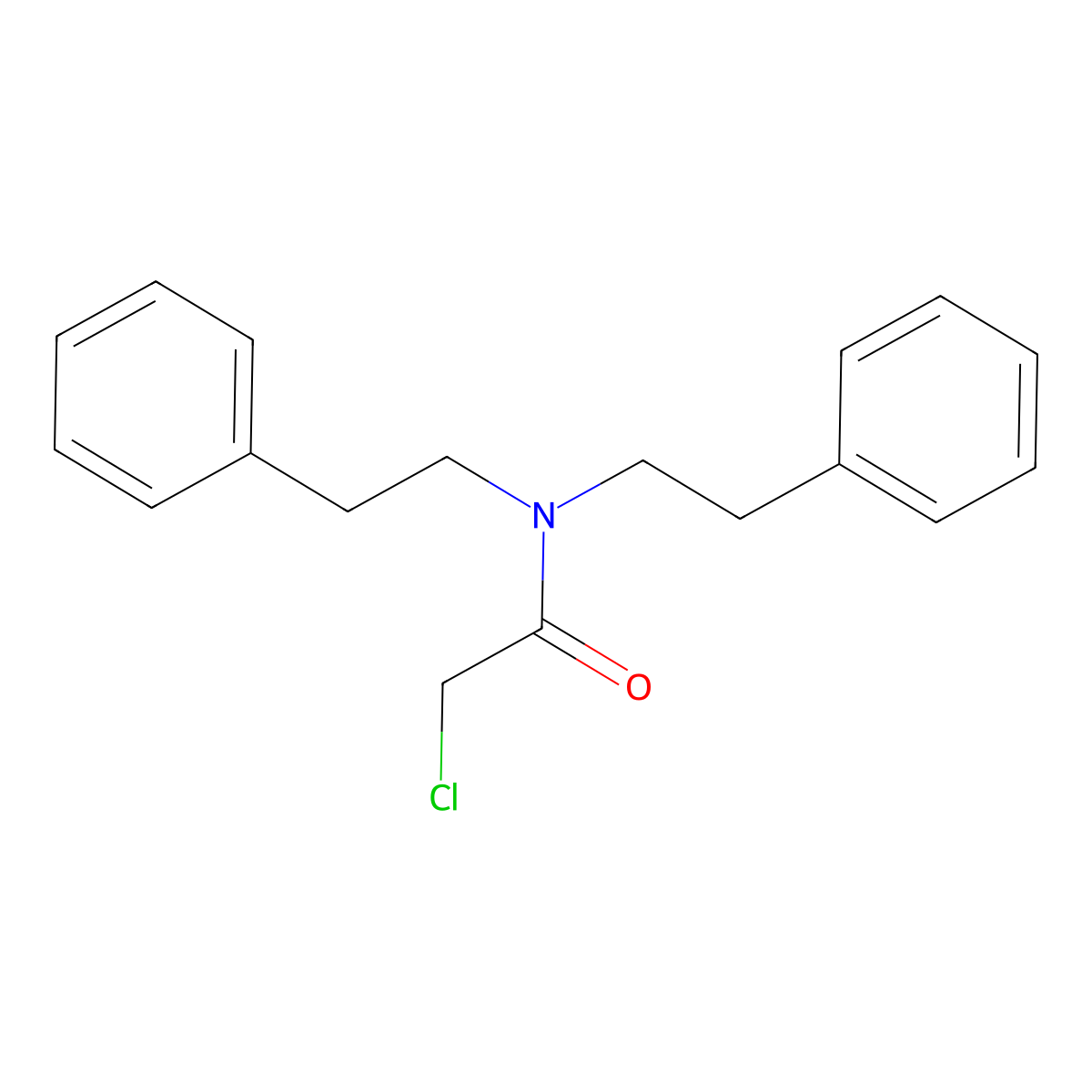 2-chloro-N,N-bis(2-phenylethyl)acetamide molecular structure, CAS 726151-23-1