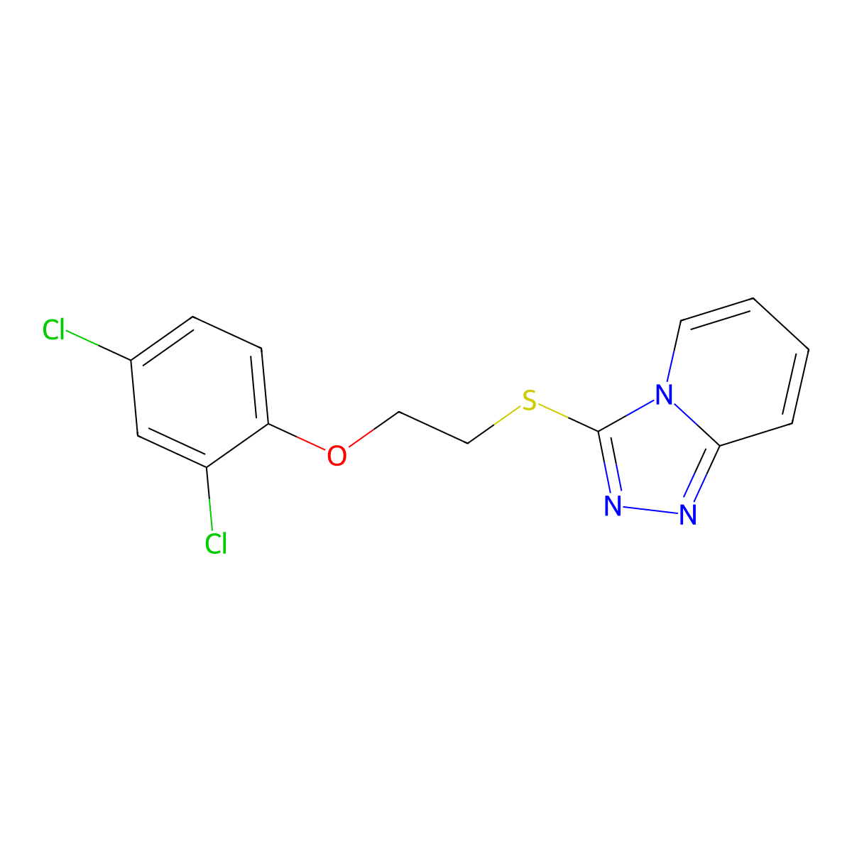 3-{[2-(2,4-Dichlorophenoxy)ethyl]sulfanyl}[1,2,4]triazolo[4,3-a]pyridine molecular structure, CAS 726151-64-0