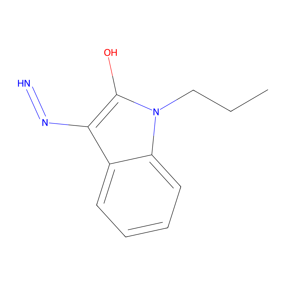 3-hydrazinylidene-1-propyl-2,3-dihydro-1H-indol-2-one molecular structure, CAS 726151-82-2
