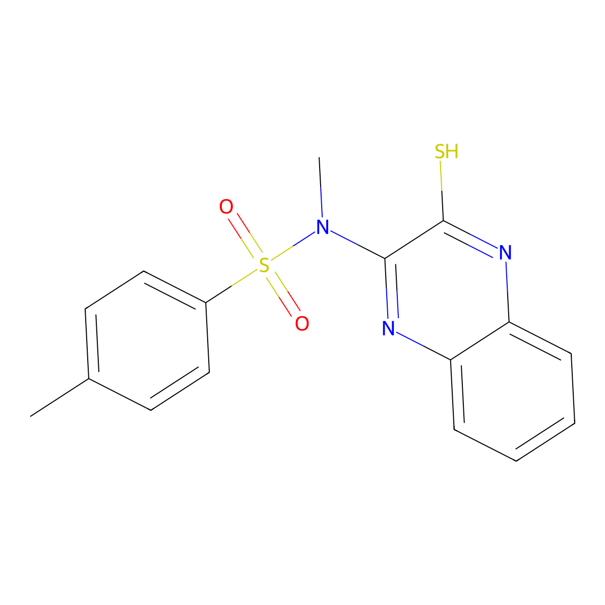 N,4-dimethyl-N-(3-sulfanylquinoxalin-2-yl)benzene-1-sulfonamide molecular structure, CAS 726152-24-5