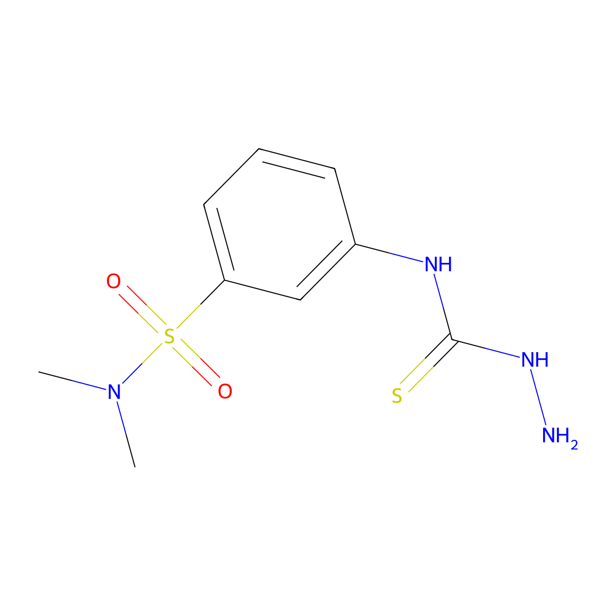 3-Amino-1-[3-(dimethylsulfamoyl)phenyl]thiourea molecular structure, CAS 726153-42-0