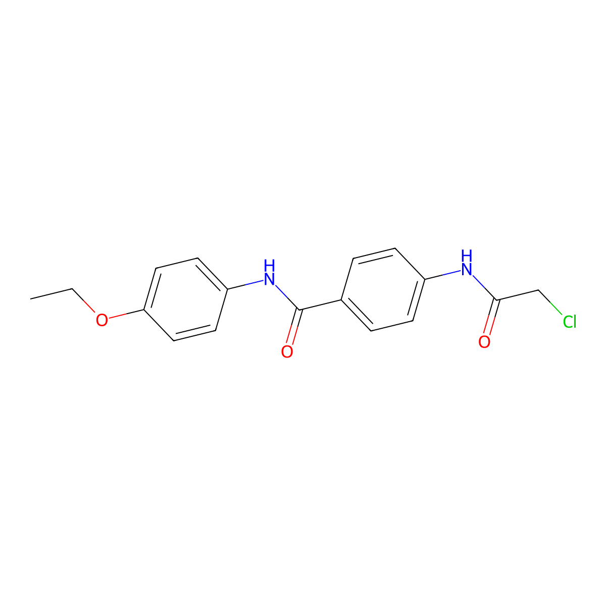 4-(2-chloroacetamido)-N-(4-ethoxyphenyl)benzamide molecular structure, CAS 726154-00-3