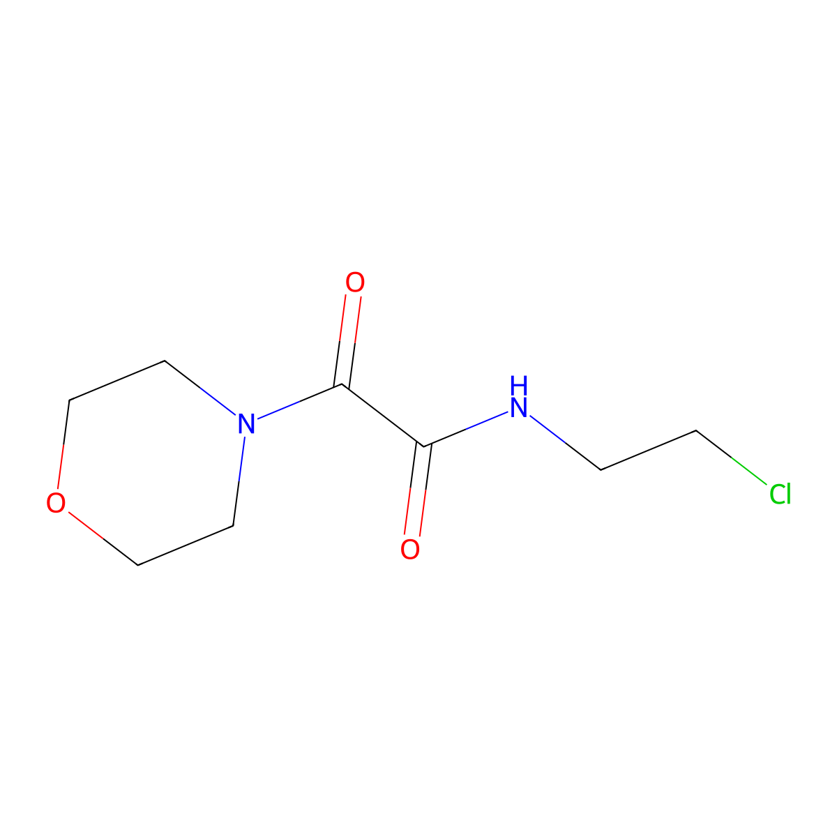 N-(2-chloroethyl)-2-(morpholin-4-yl)-2-oxoacetamide molecular structure, CAS 726154-08-1