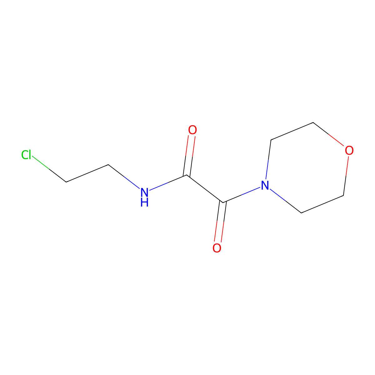 N-(2-chloroethyl)-2-(morpholin-4-yl)-2-oxoacetamide molecular structure, CAS 726154-08-1