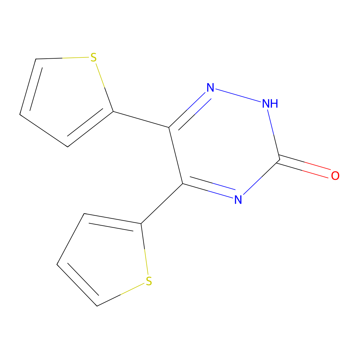 Bis(thiophen-2-YL)-1,2,4-triazin-3-OL molecular structure, CAS 726154-49-0