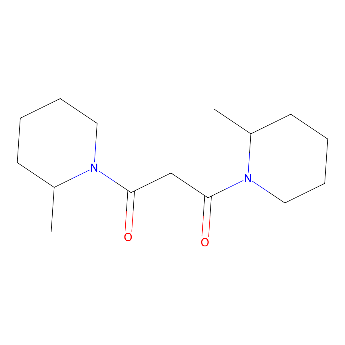 1,3-Bis(2-methylpiperidin-1-yl)propane-1,3-dione molecular structure, CAS 726154-82-1