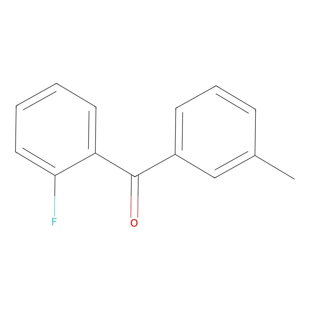 (2-Fluorophenyl)(3-methylphenyl)methanone molecular structure, CAS 726158-58-3