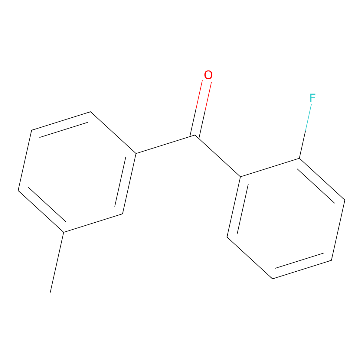 (2-Fluorophenyl)(3-methylphenyl)methanone molecular structure, CAS 726158-58-3