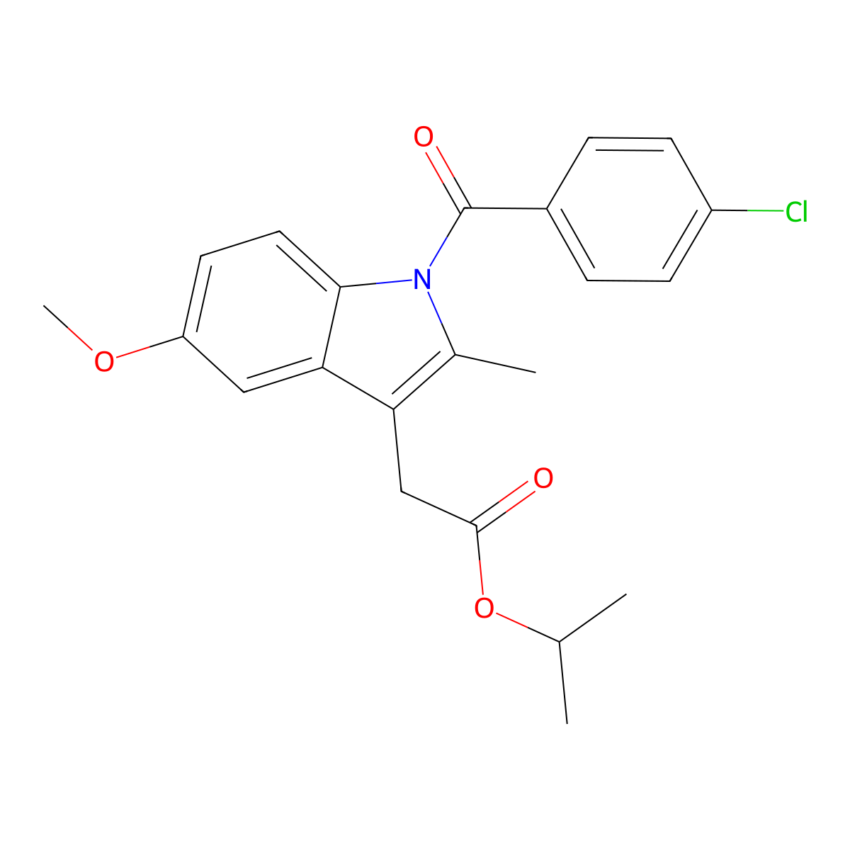 Indomethacin Isopropyl Ester molecular structure, CAS 72616-25-2