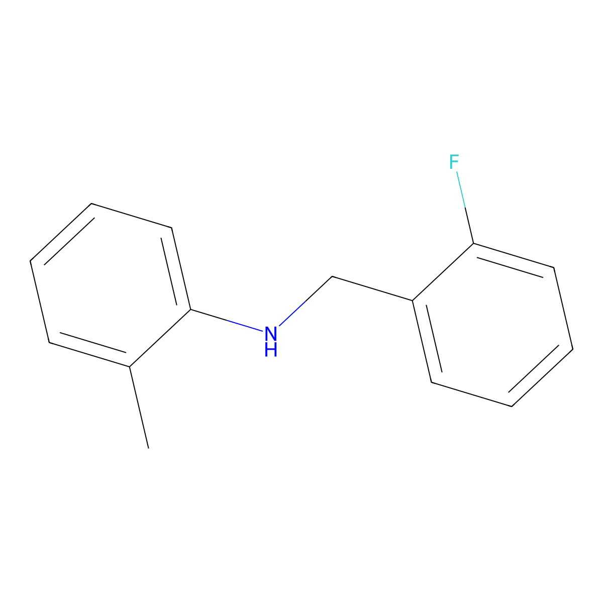 N-(2-Fluorobenzyl)-2-methylaniline molecular structure, CAS 726160-97-0