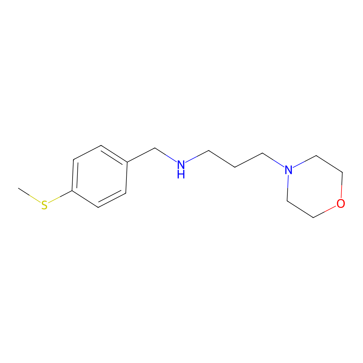 (4-Methylsulfanyl-benzyl)-(3-morpholin-4-yl-propyl)-amine molecular structure, CAS 726162-72-7