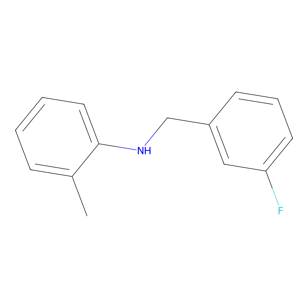 N-(3-Fluorobenzyl)-2-methylaniline molecular structure, CAS 726162-96-5