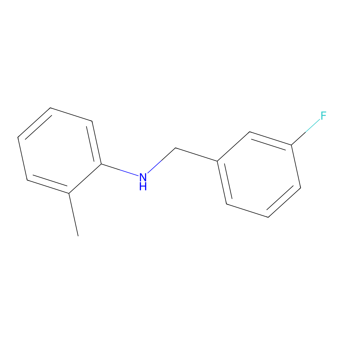 N-(3-Fluorobenzyl)-2-methylaniline molecular structure, CAS 726162-96-5