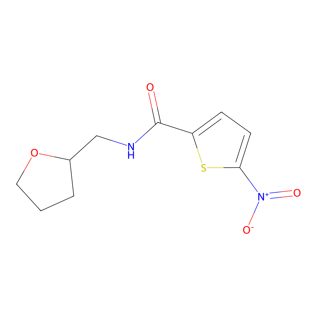 5-nitro-N-[(oxolan-2-yl)methyl]thiophene-2-carboxamide molecular structure, CAS 726164-66-5