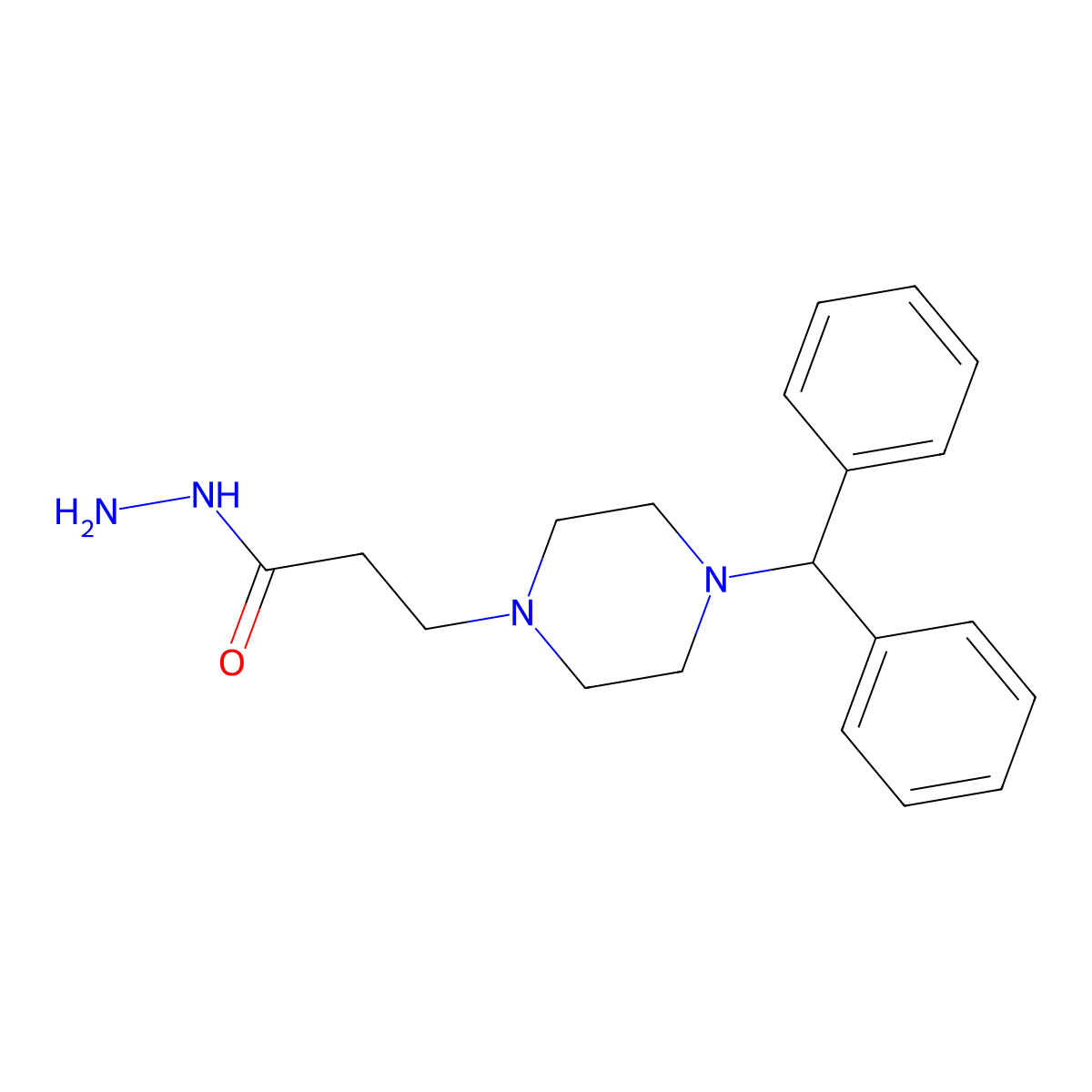 3-[4-(Diphenylmethyl)piperazin-1-yl]propanehydrazide molecular structure, CAS 726165-20-4
