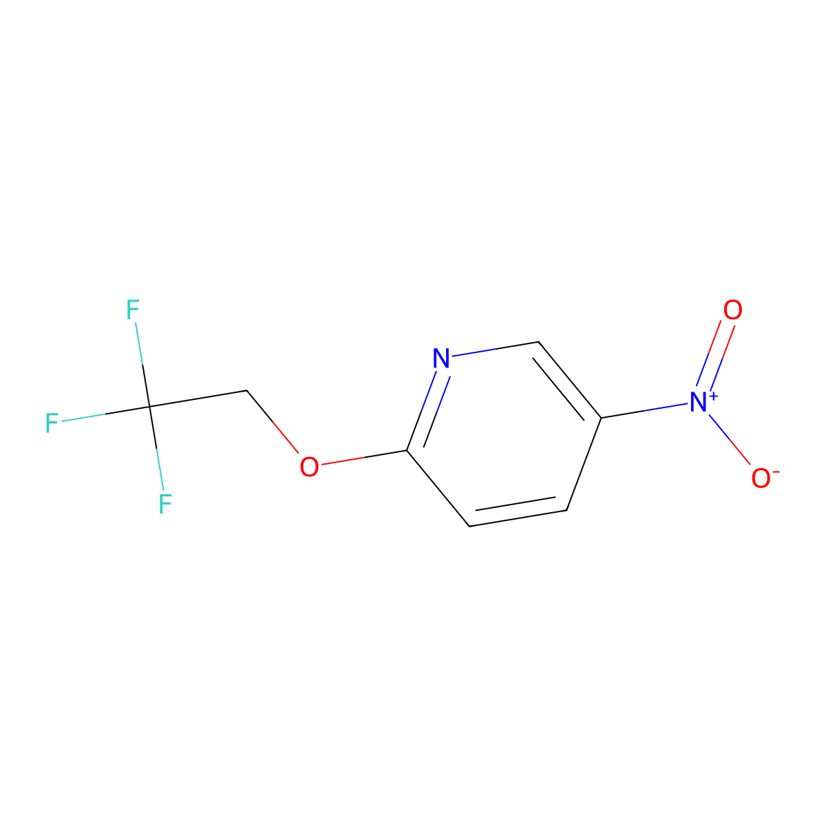 5-Nitro-2-(2,2,2-trifluoroethoxy)pyridine molecular structure, CAS 72617-81-3