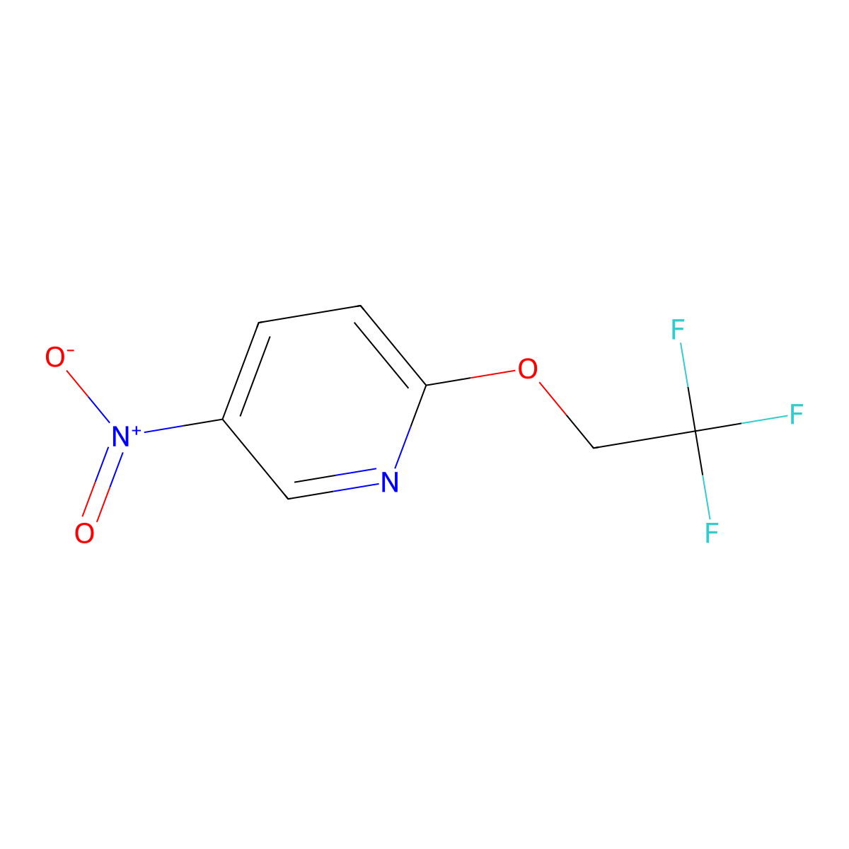 5-Nitro-2-(2,2,2-trifluoroethoxy)pyridine molecular structure, CAS 72617-81-3